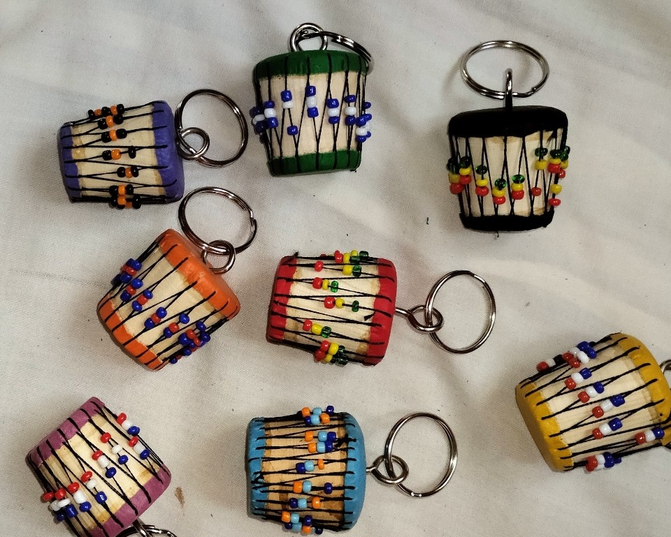 Tiny Drum Beaded keyholder 10